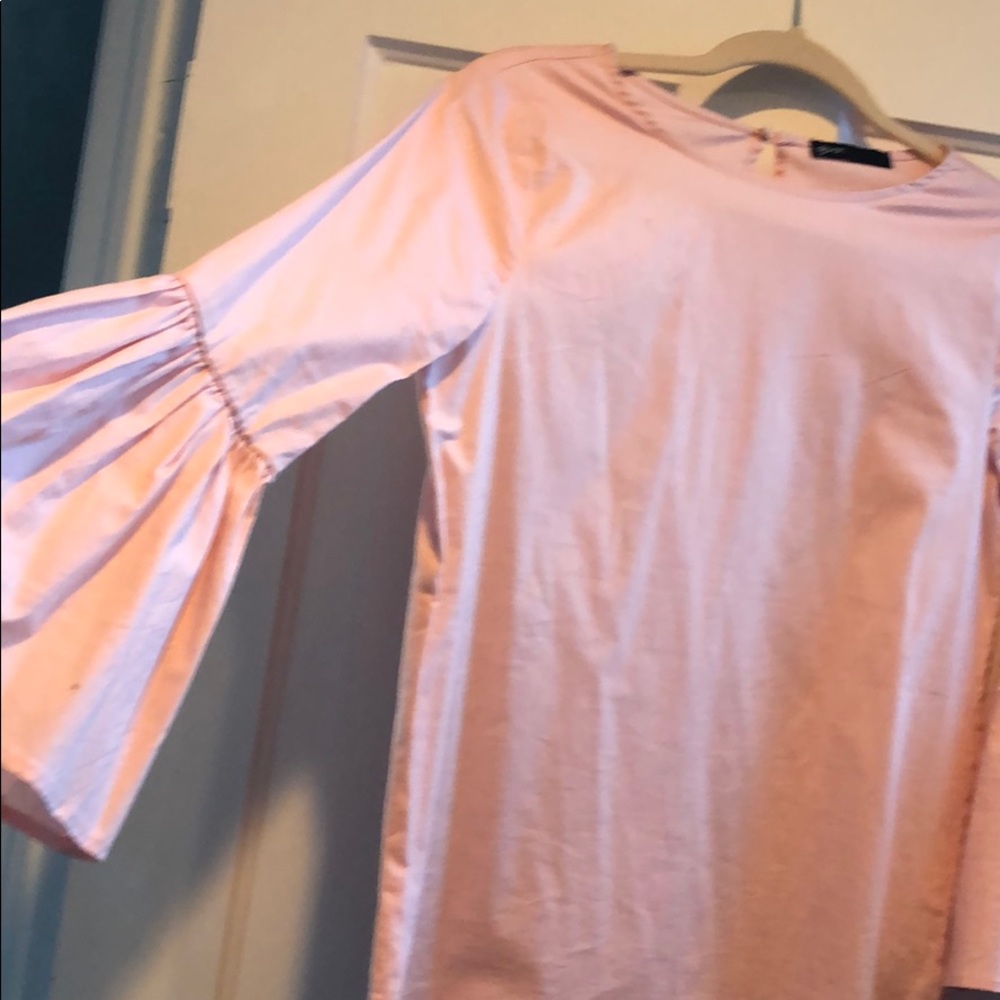 Pink, bell sleeved blouse